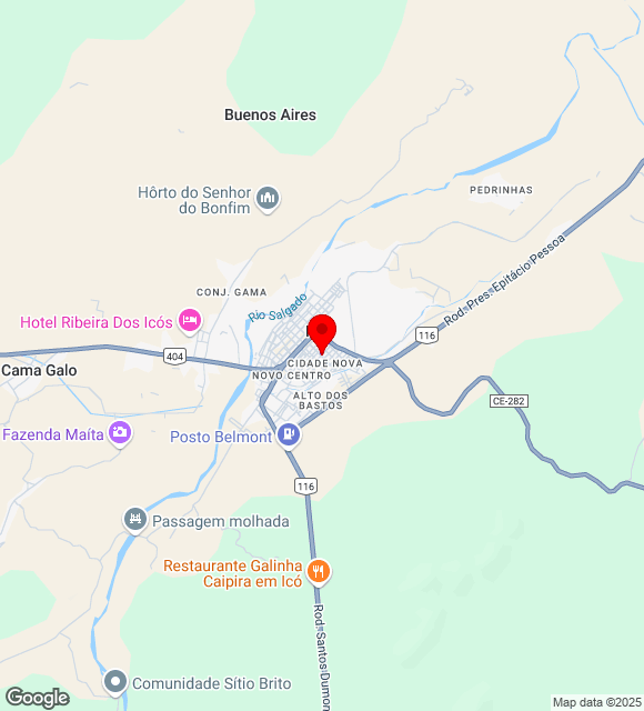 Mapa da localização