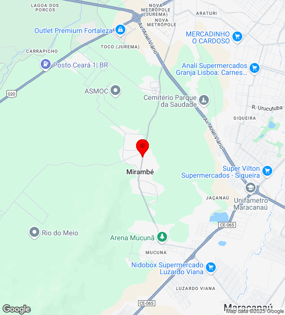 Mapa da localização
