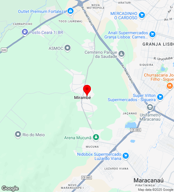 Mapa da localização