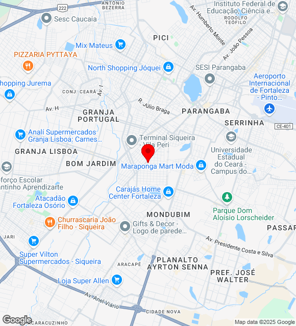 Mapa da localização
