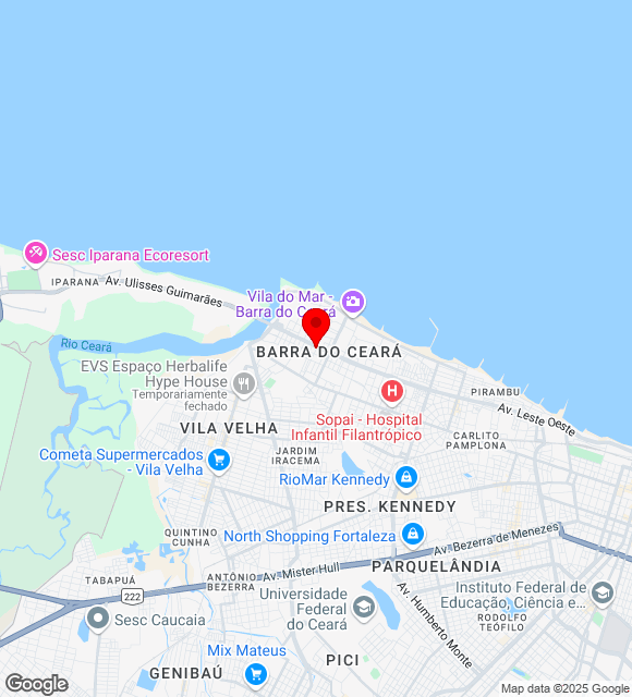 Mapa da localização