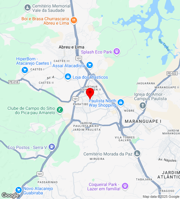 Mapa da localização