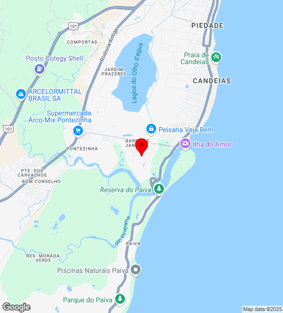Mapa da localização