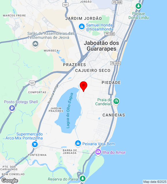 Mapa da localização