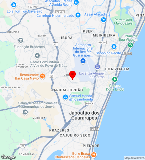 Mapa da localização
