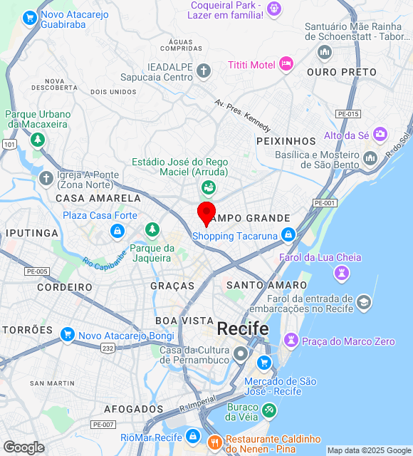 Mapa da localização