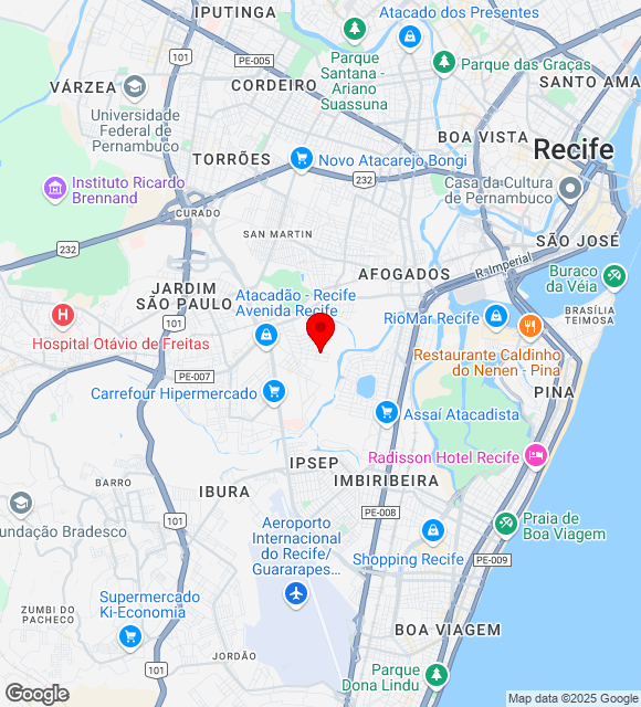 Mapa da localização