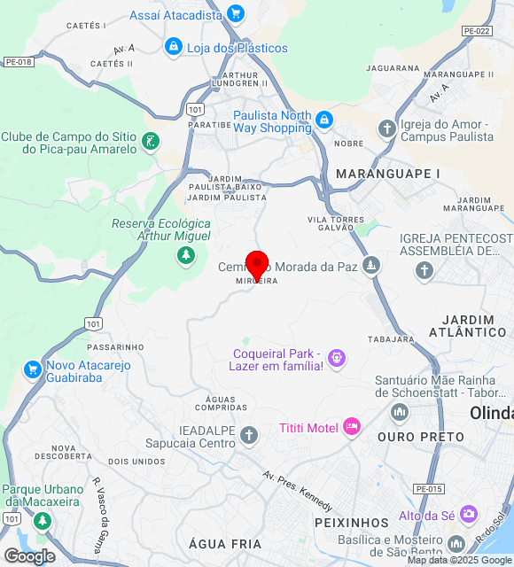 Mapa da localização