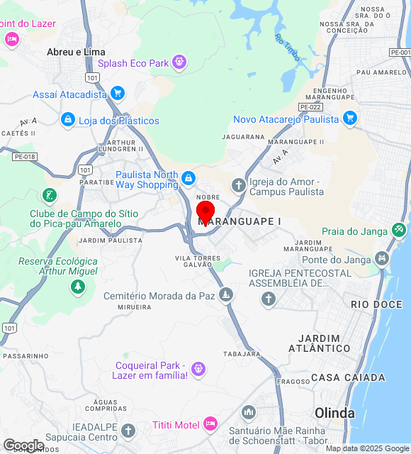 Mapa da localização