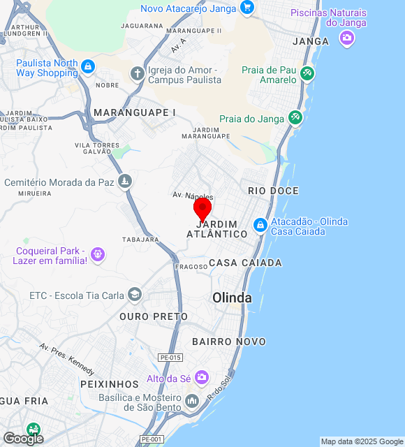 Mapa da localização