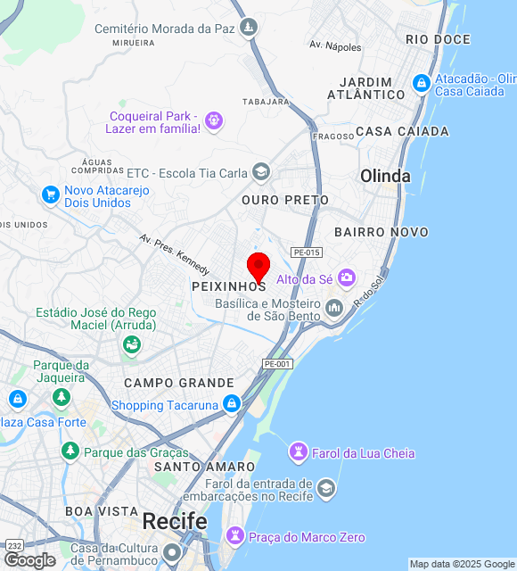 Mapa da localização