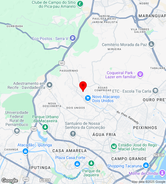 Mapa da localização