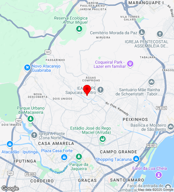 Mapa da localização