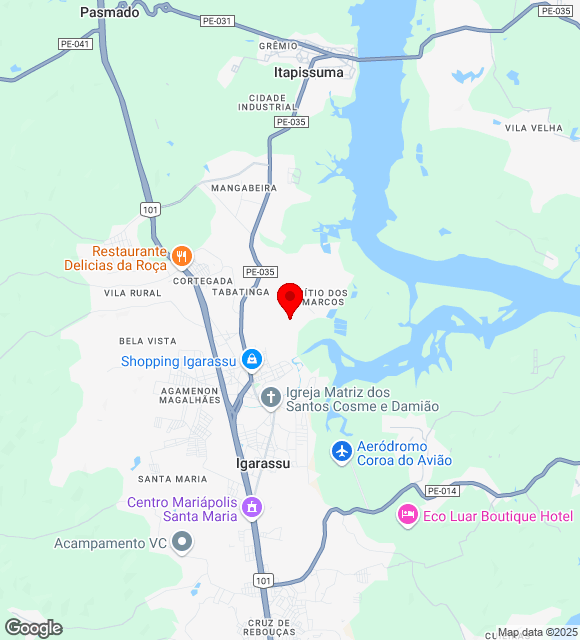Mapa da localização