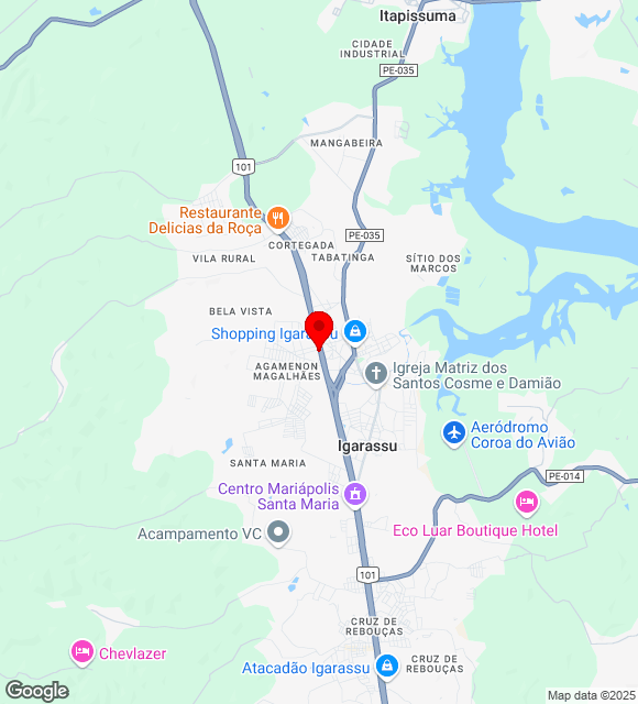 Mapa da localização