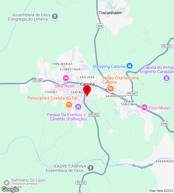 Mapa da localização