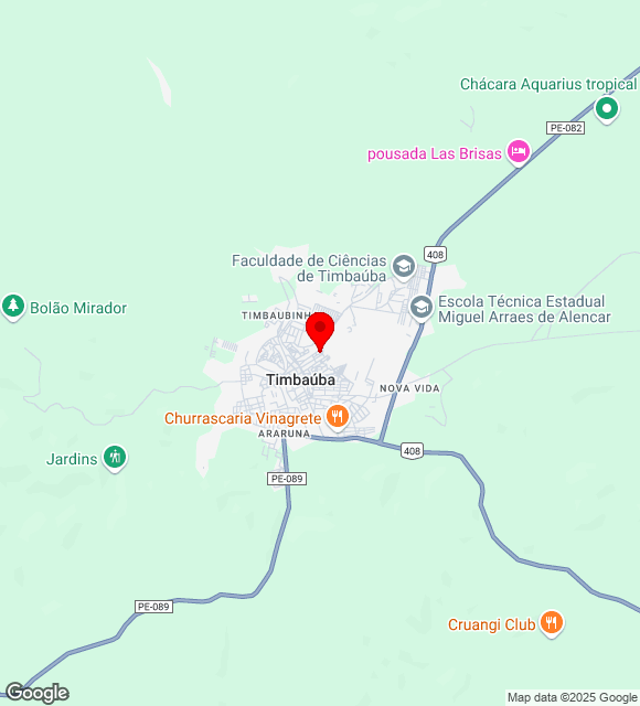 Mapa da localização