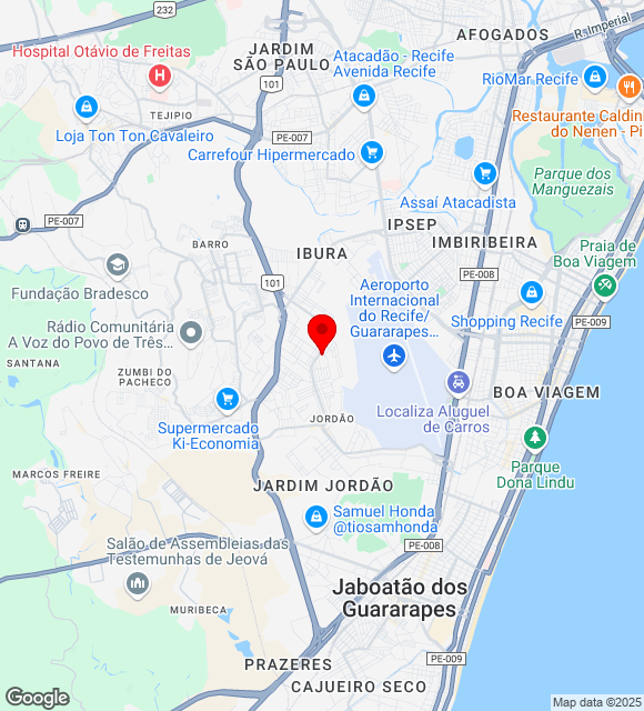 Mapa da localização