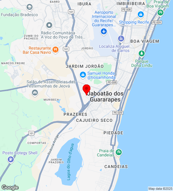 Mapa da localização