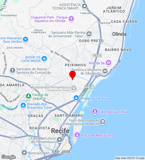 Mapa da localização
