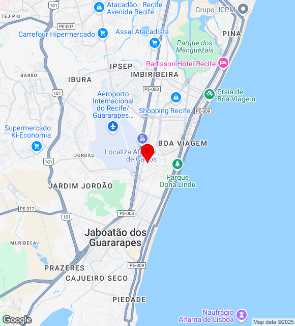Mapa da localização