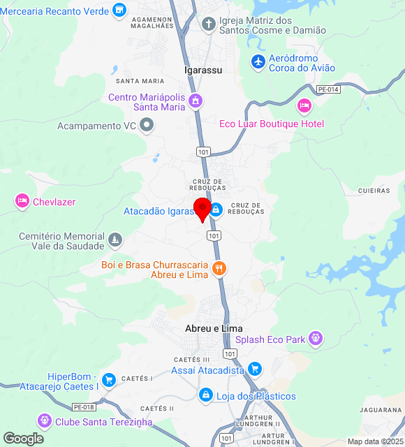 Mapa da localização