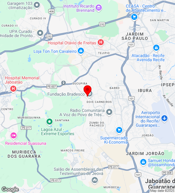 Mapa da localização