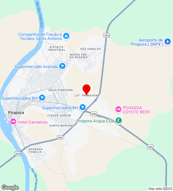 Mapa da localização