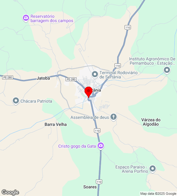 Mapa da localização