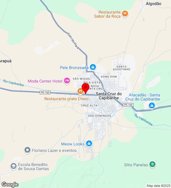 Mapa da localização