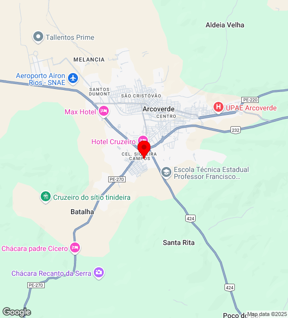 Mapa da localização
