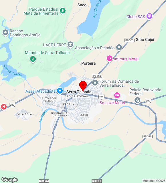 Mapa da localização