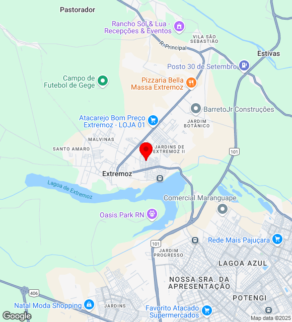 Mapa da localização