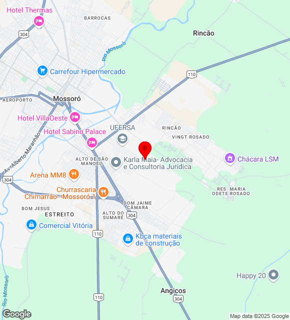 Mapa da localização