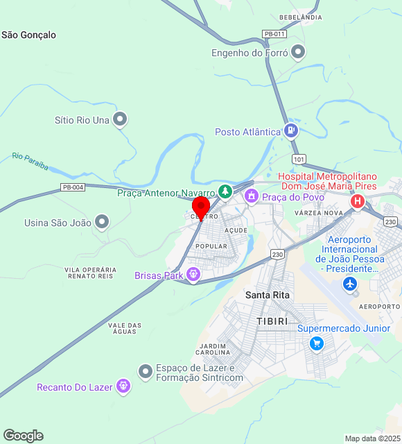 Mapa da localização