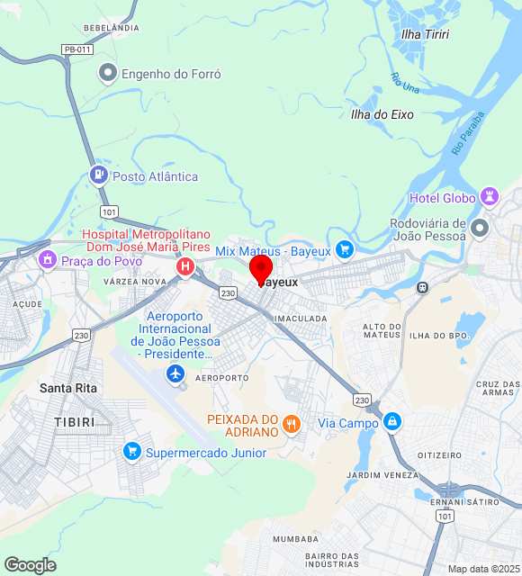 Mapa da localização