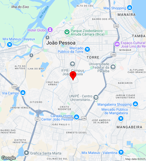 Mapa da localização