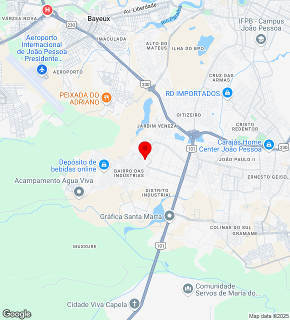 Mapa da localização