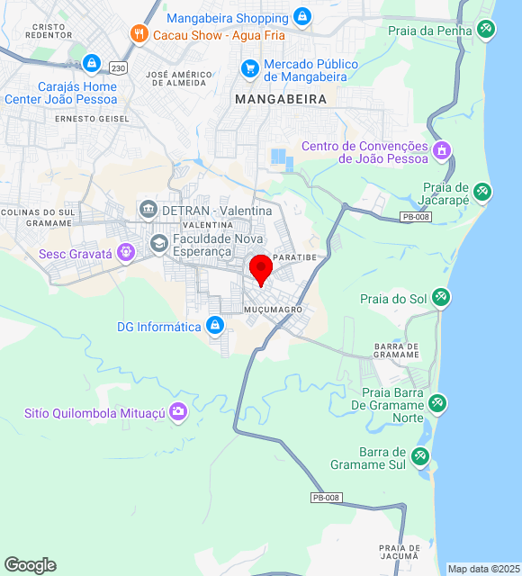 Mapa da localização
