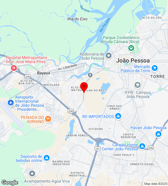 Mapa da localização