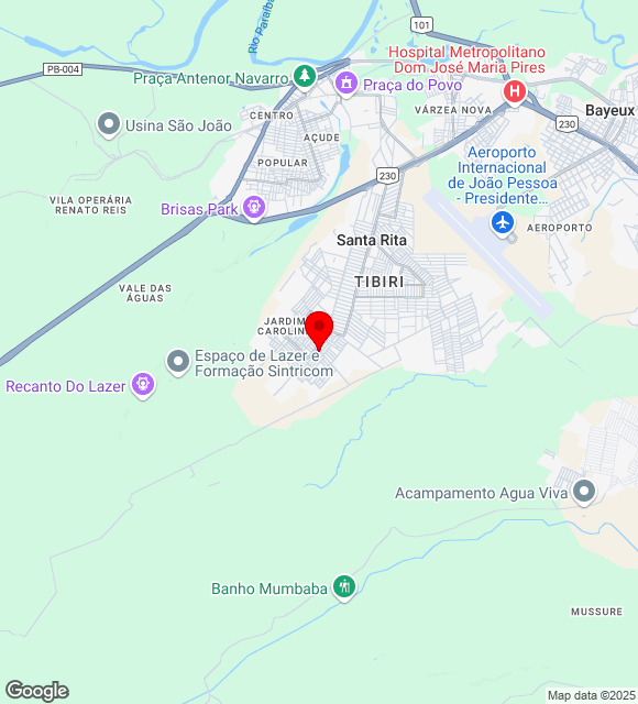 Mapa da localização