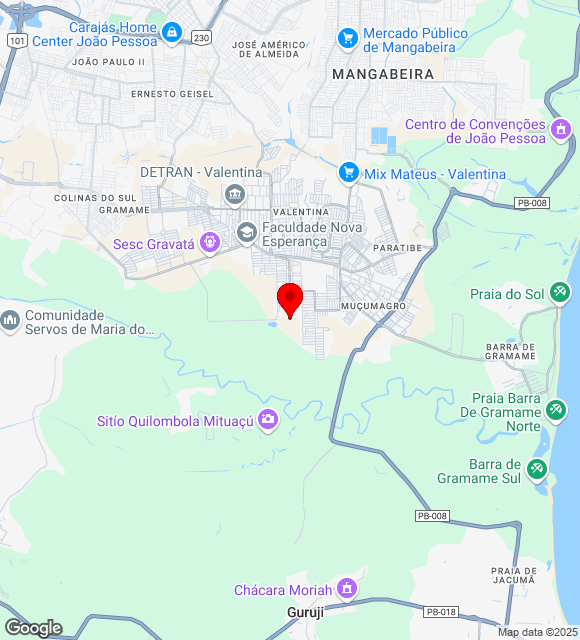 Mapa da localização