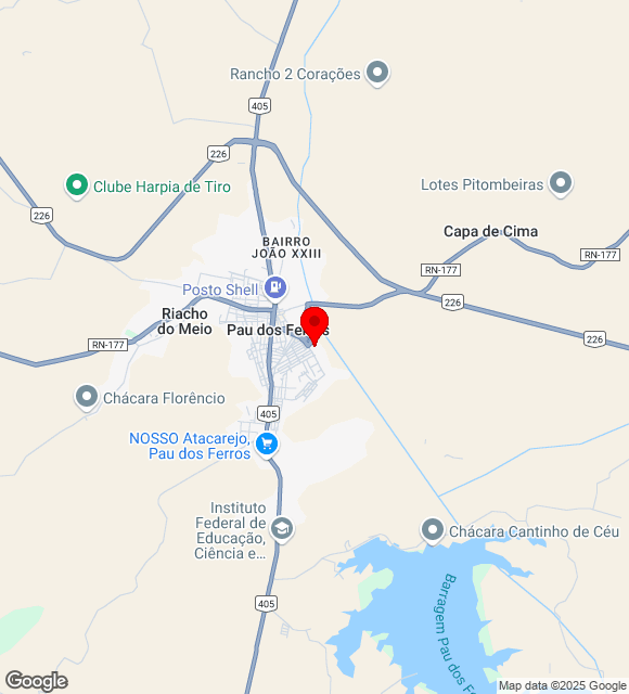 Mapa da localização