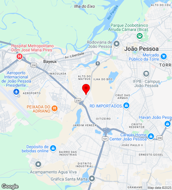 Mapa da localização
