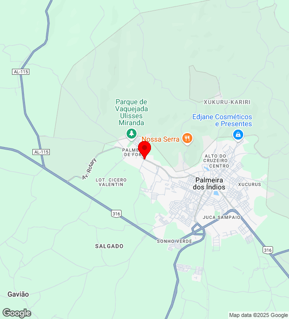 Mapa da localização