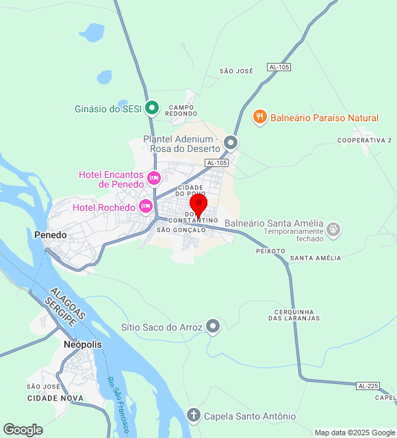 Mapa da localização