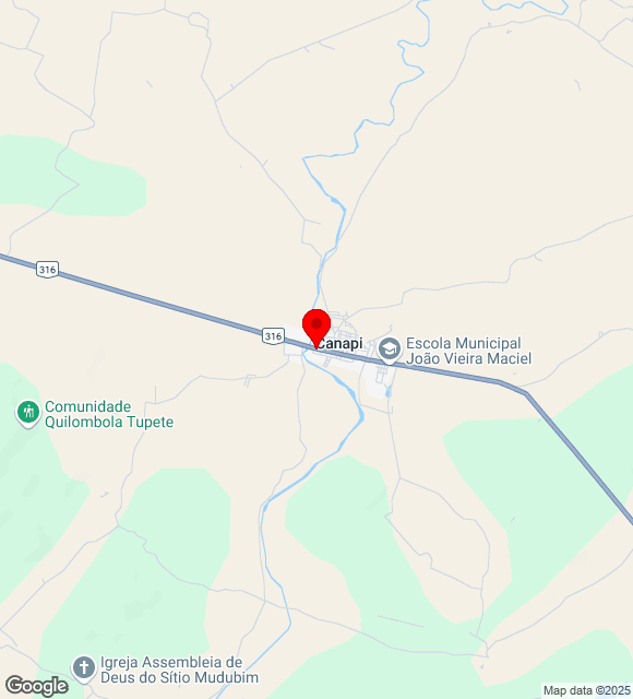 Mapa da localização