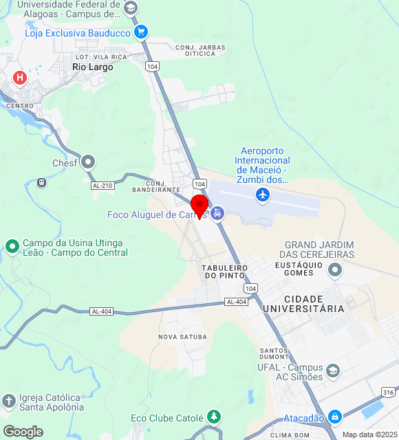 Mapa da localização