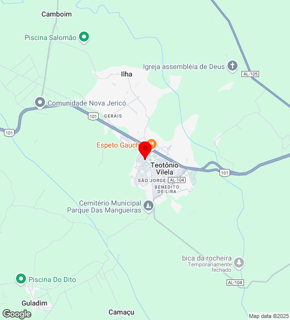 Mapa da localização