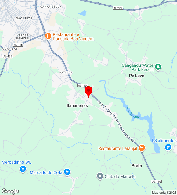 Mapa da localização